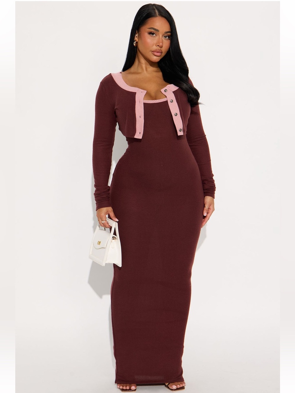 Fashion Nova literally no maxi dress and cardigan